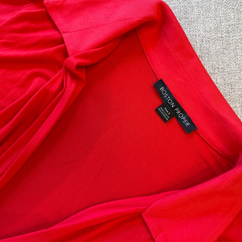 Rich Red Boston Proper Side Cinch Top